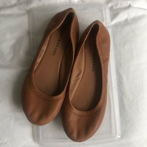 Lucky Brand Tan Leather Ballet Flats